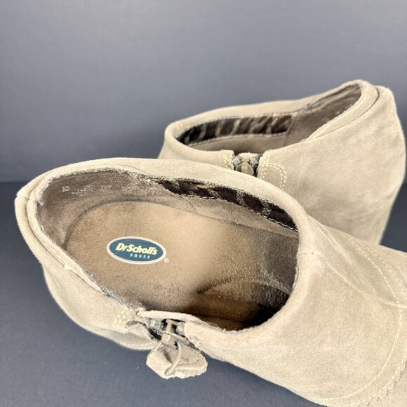 Dr. Scholls Women's Suede Ankle Boots 8M Tan Memory Foam - Picture 7 of 9